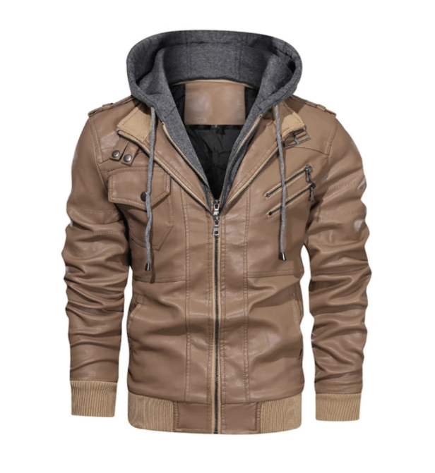 Veste en cuir de moto pour hommes, coupe cintrée, fermeture éclair Oblique, manteaux de motard en cuir PU, mode hiver automne, Streetwear chaud