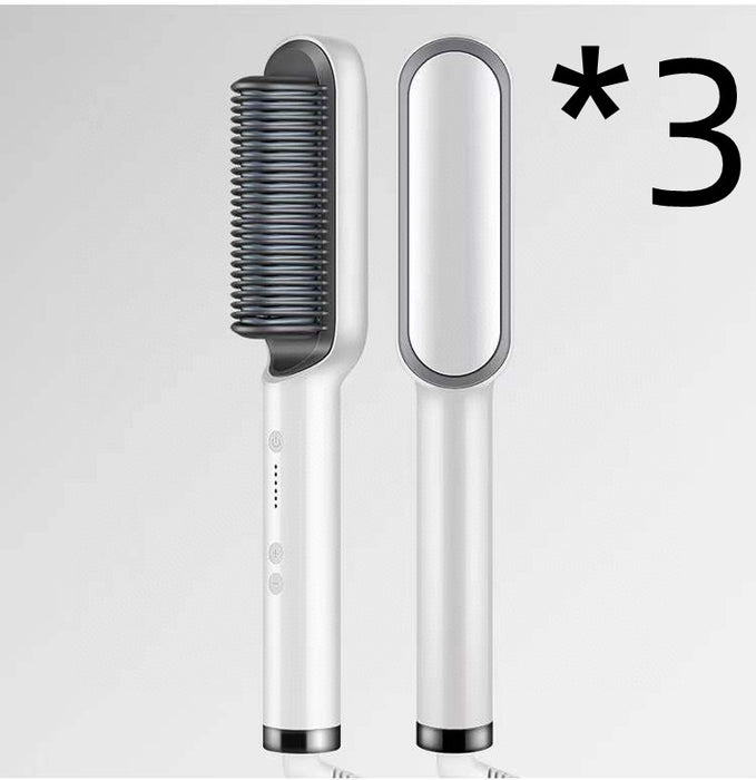 Neuer 2-in-1-Haarglätter mit heißem Kamm und negativem Ionen-Curling