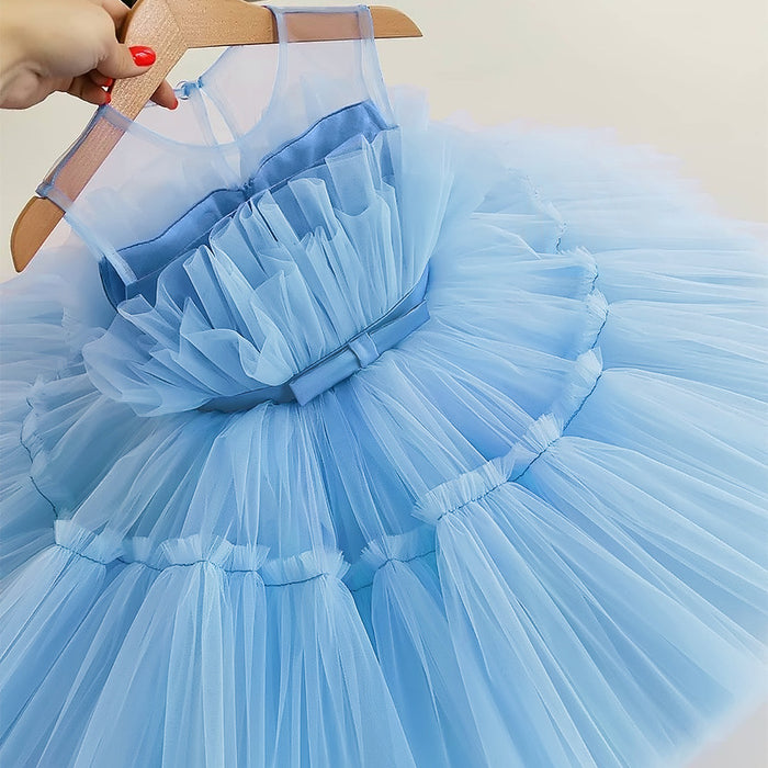 Vestido para niños Vestido de princesa para niña de gasa esponjosa