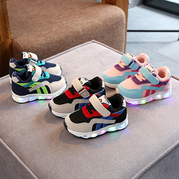 Scarpe da ginnastica da corsa traspiranti e luminose da uomo per bambini