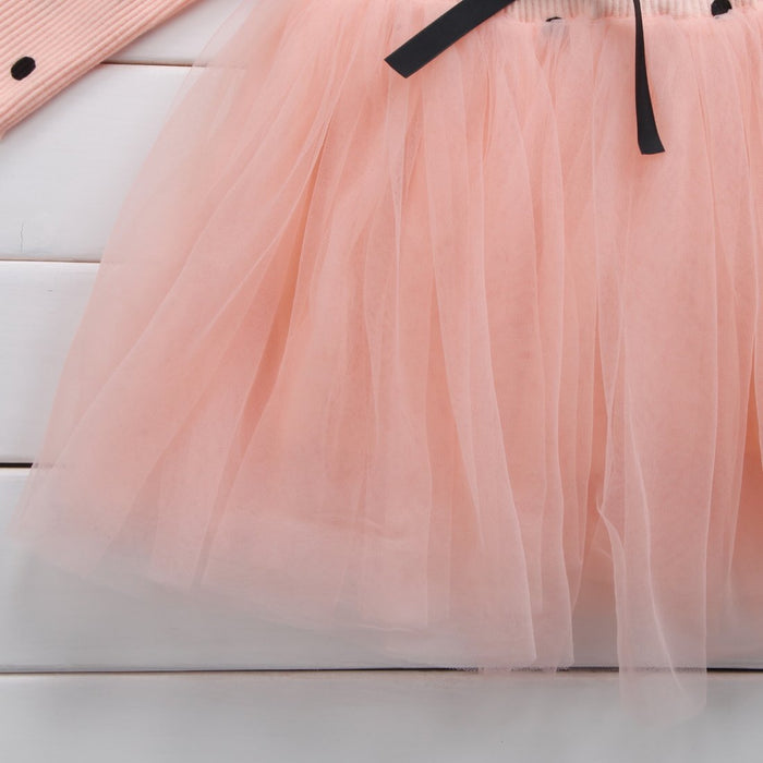 Bebê meninas primavera inverno manga longa tutu vestidos de renda infantil recém-nascido 1st aniversário festa roupas vestido batismo casual wear