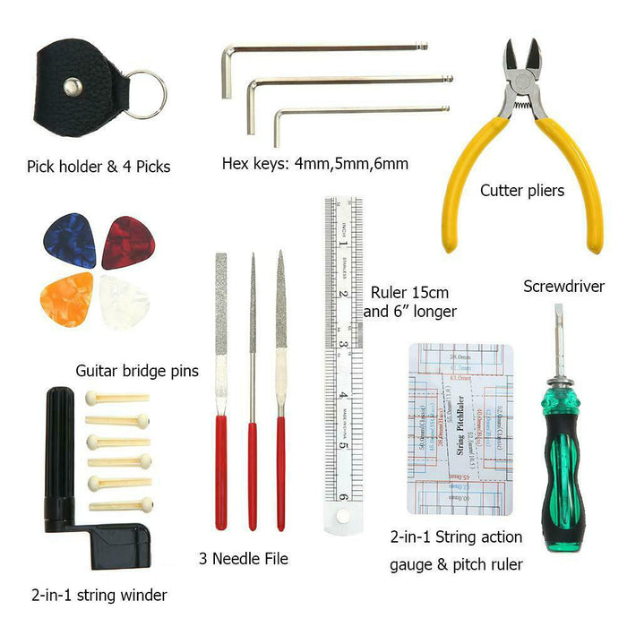Kit per la riparazione e la cura della chitarra