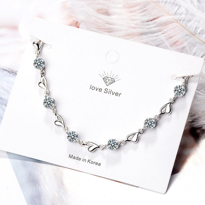 Bracciale per coppia di studenti Mori con personalità semplice, cuore d'amore