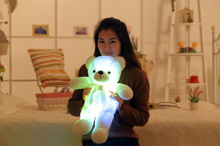 Kreative Light Up LED Teddybär Plüschtiere Plüschspielzeug Kinderkissen Bunt Leuchtende Weihnachtsgeschenk Geschenk für Kinder