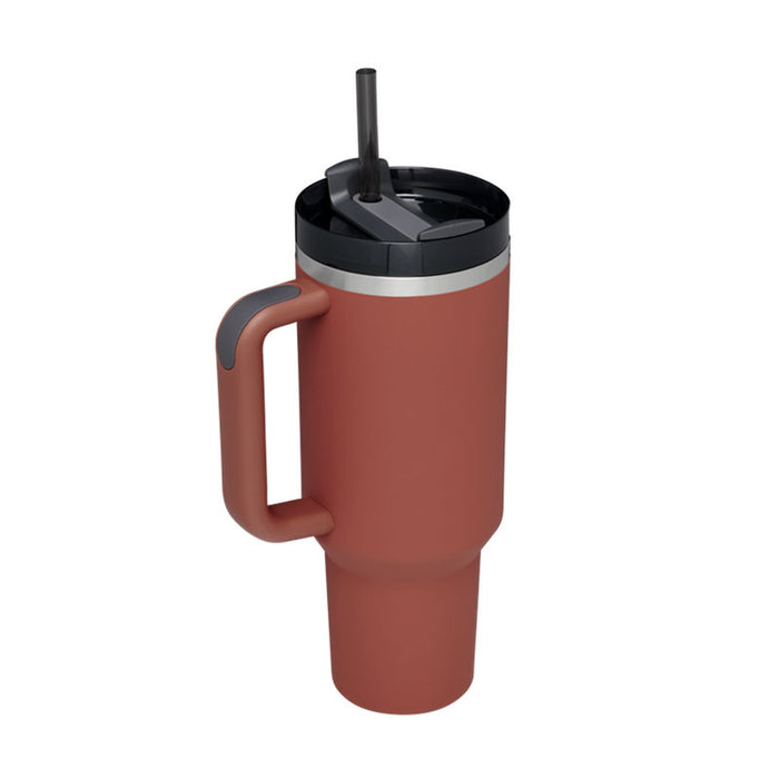 Halloween Thermobecher 1.2 Liter Strohhalm Kaffee Isolierung Tasse mit Griff Portable Auto Edelstahl Wasserflasche Große Kapazität Reisen BPA frei Thermobecher