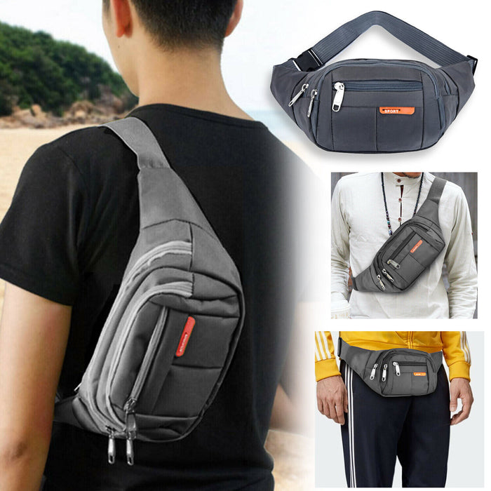 Männer Frauen Fanny-Pack Gürtel Taille Tasche Cross Body Sling Schulter Reise Sport Tasche