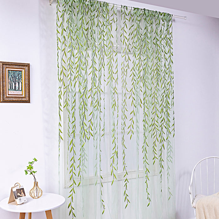Cortinas de impresión Offset de mimbre de sauce invertido, pantallas de ventana de impresión, pantallas de ventana de balcón para sala de estar