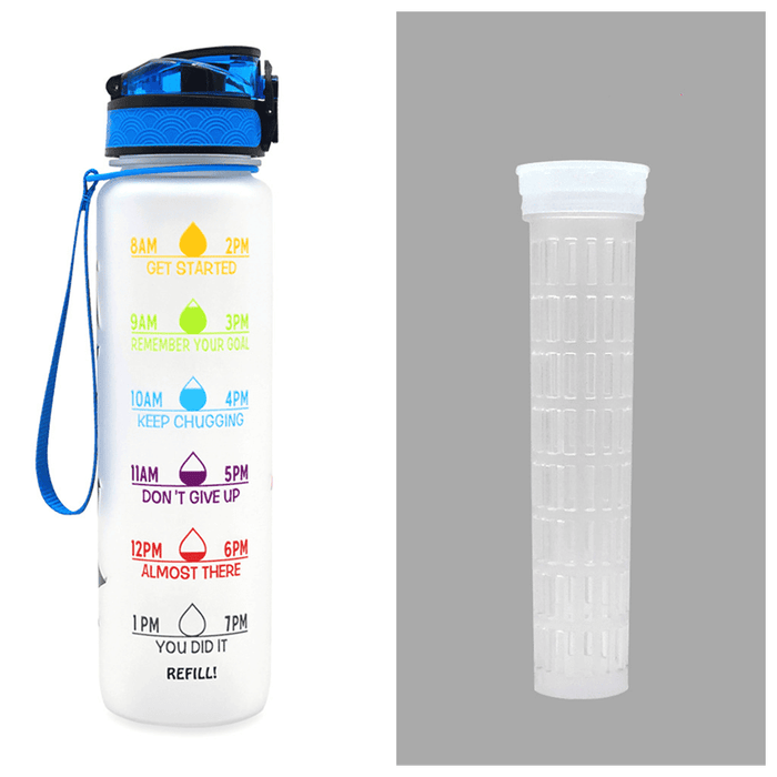 1-Liter-Tritan-Wasserflasche mit Time-Marker-Bounce-Abdeckung