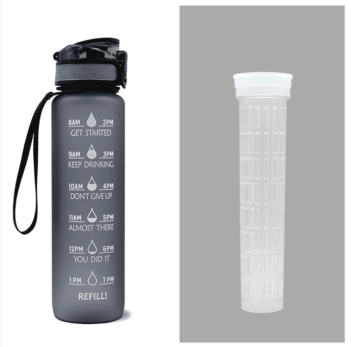 1-Liter-Tritan-Wasserflasche mit Time-Marker-Bounce-Abdeckung