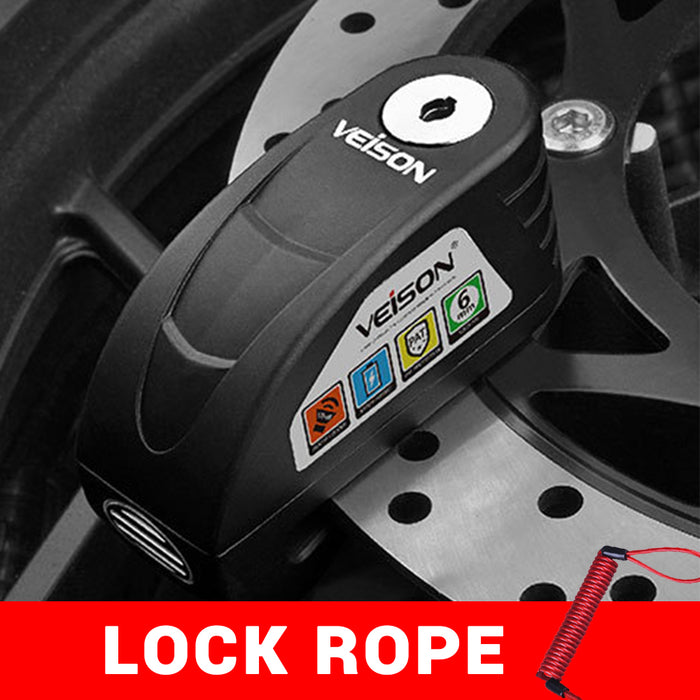 Cerradura de freno de disco de bicicleta, cerradura de alarma de coche eléctrico para motocicleta