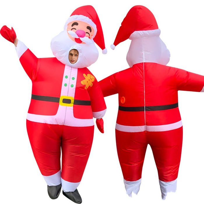 Abbigliamento gonfiabile dell'uomo di pan di zenzero del pupazzo di neve dell'uomo anziano di Natale