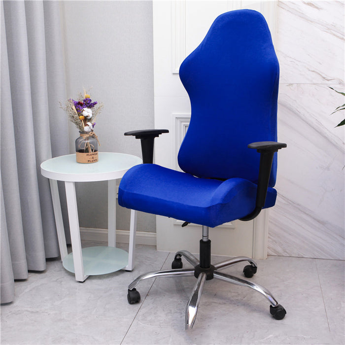Asiento de silla giratoria con reposabrazos y funda para silla de juegos de tela elástica