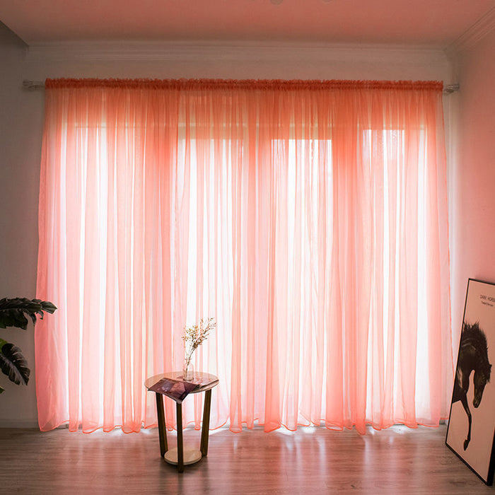Rideau de gaze de couleur unie pour balcon simple et moderne