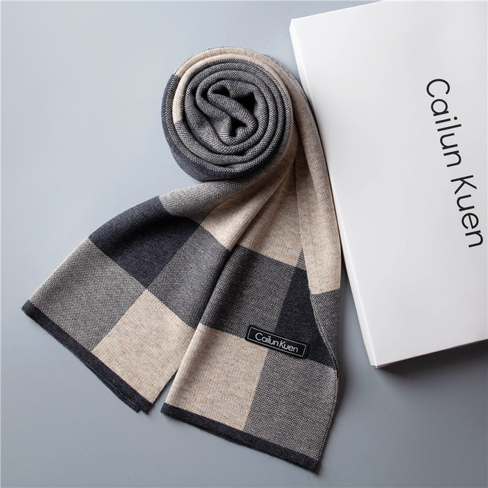 Trendy Warm Knitted Lätzchen Winter High-End Freizeit für Herren