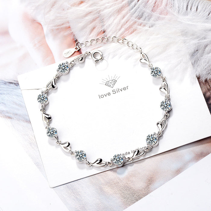 Bracciale per coppia di studenti Mori con personalità semplice, cuore d'amore