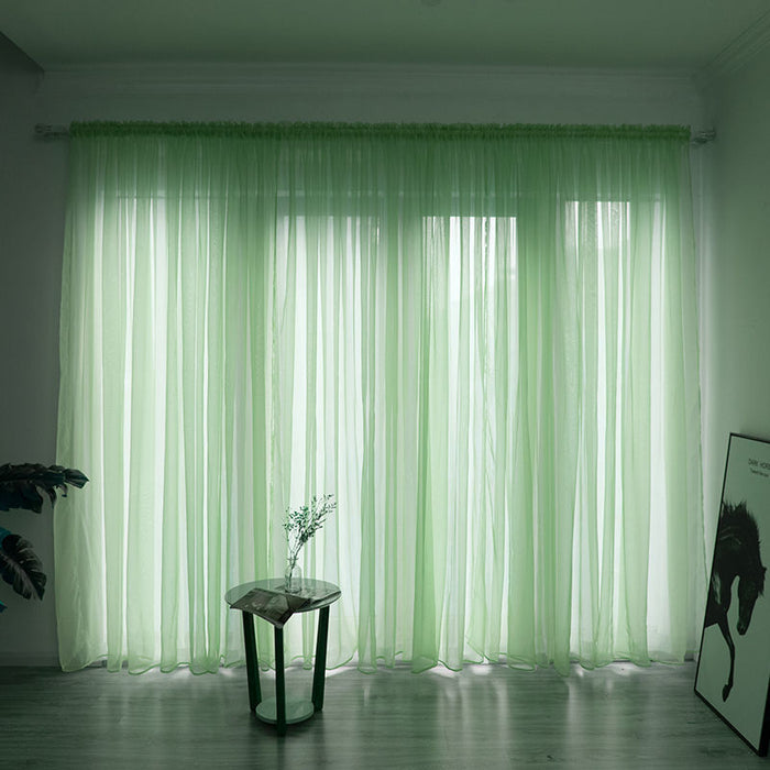 Rideau de gaze de couleur unie pour balcon simple et moderne