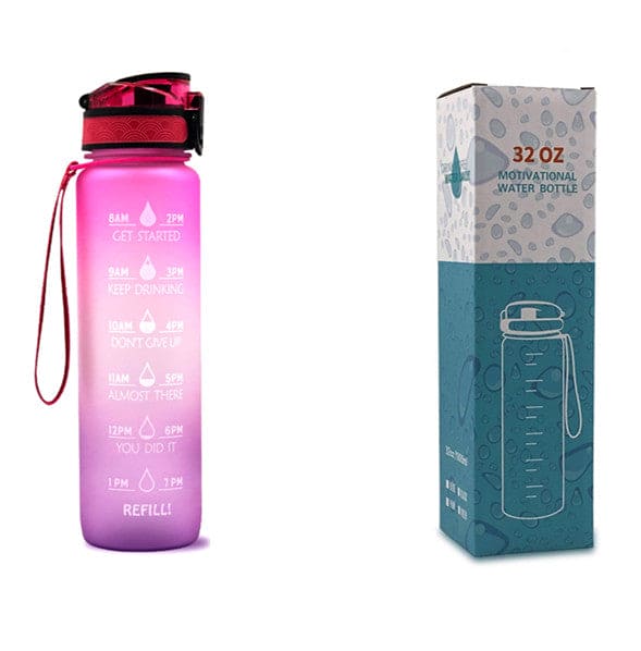 1-Liter-Tritan-Wasserflasche mit Time-Marker-Bounce-Abdeckung