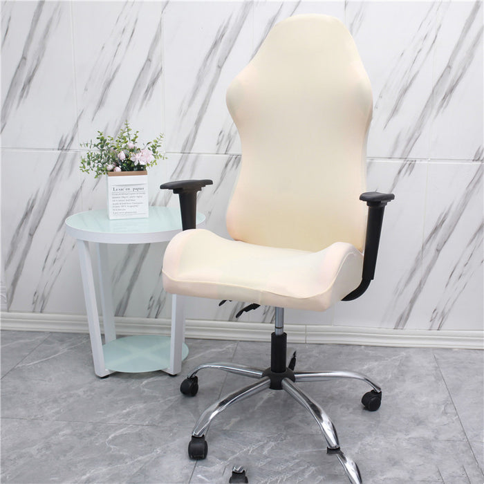 Asiento de silla giratoria con reposabrazos y funda para silla de juegos de tela elástica