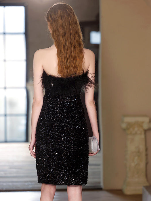 Vestido de noche de banquete con hombros descubiertos Mujer