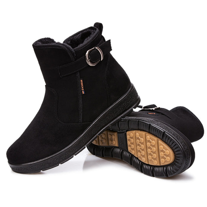 Botas de algodón de tubo corto cálidas con forro polar Plus