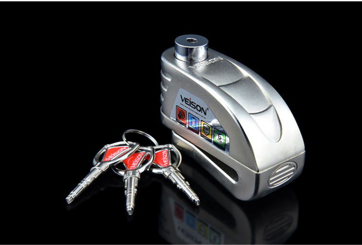 Cerradura de freno de disco de bicicleta, cerradura de alarma de coche eléctrico para motocicleta