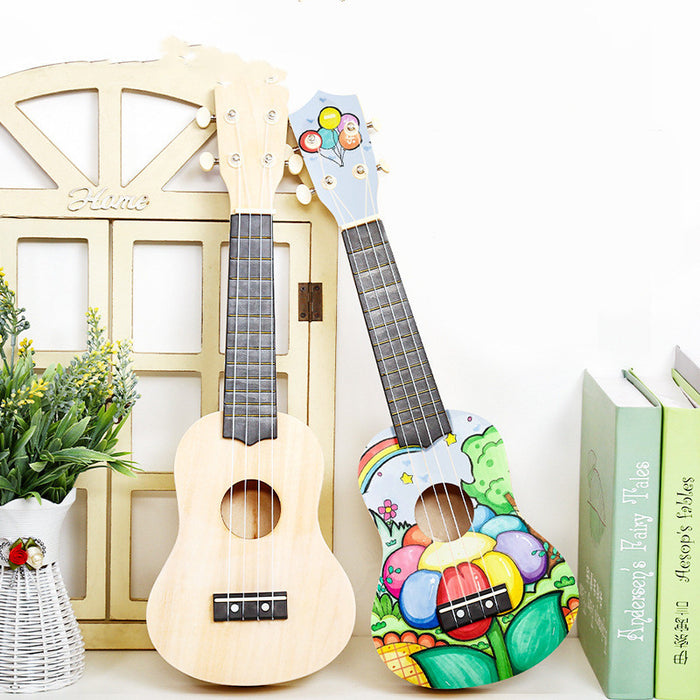 Ukulele Diy Small Guitar Handmade Material Kit Painted