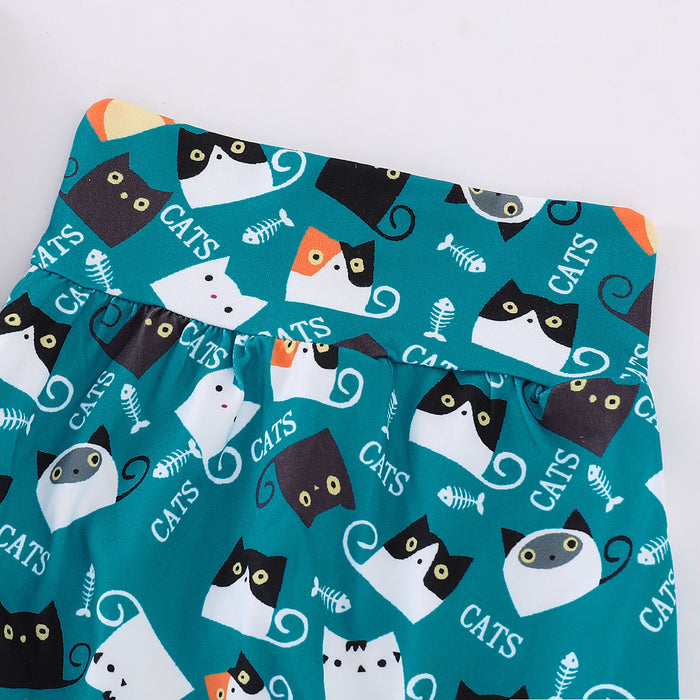 Lindo conjunto con estampado de gatos