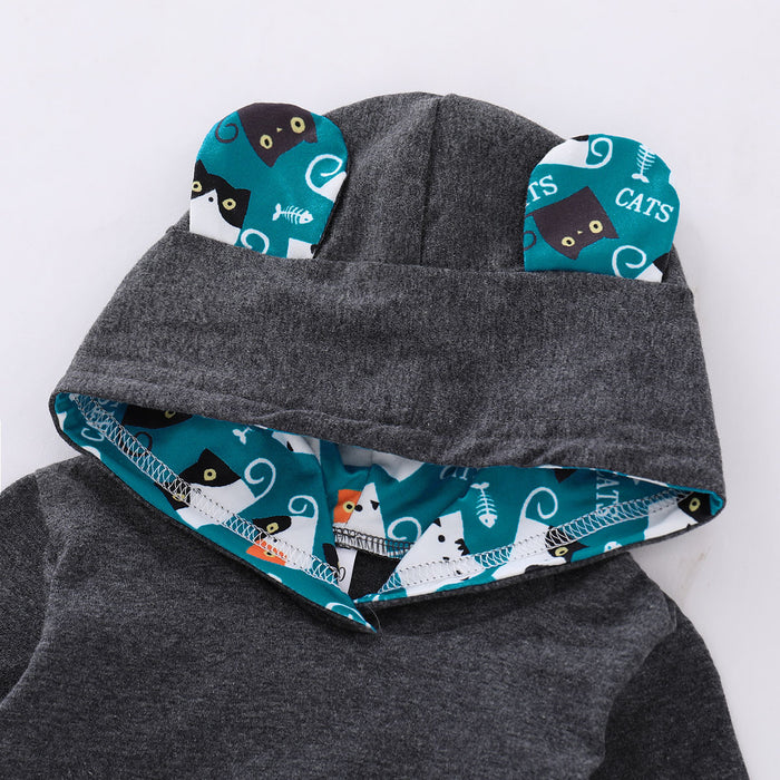 Lindo conjunto con estampado de gatos