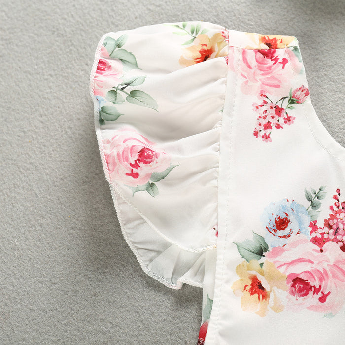 Ropa de bebé floral para niña de verano para niños