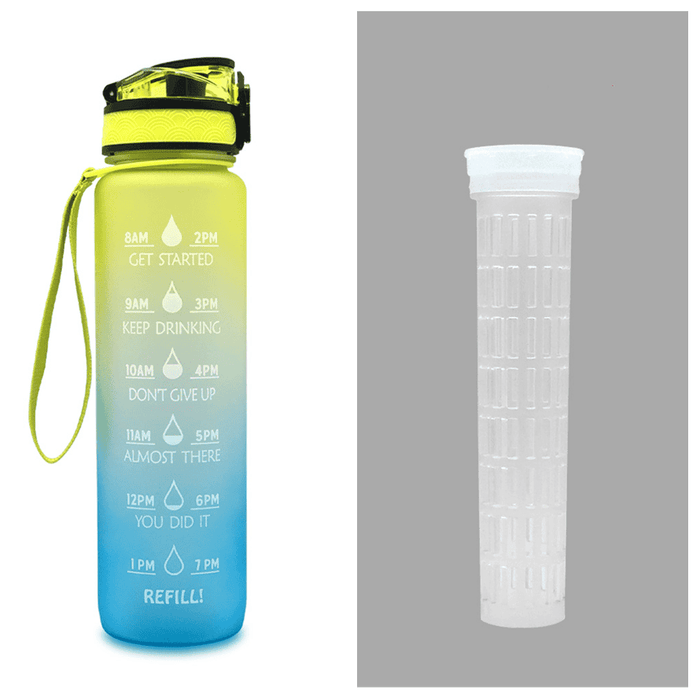 1-Liter-Tritan-Wasserflasche mit Time-Marker-Bounce-Abdeckung
