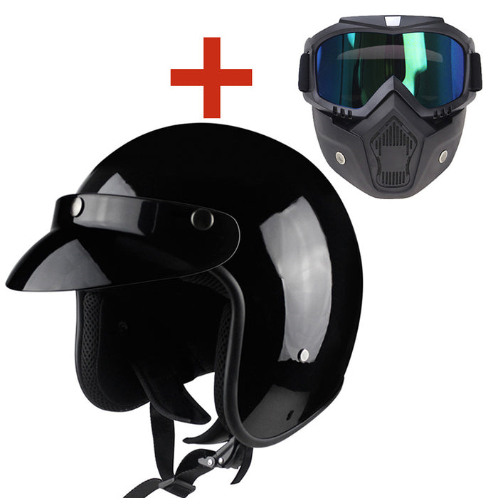 Casco De Moto Retro Motocicleta Masculina
