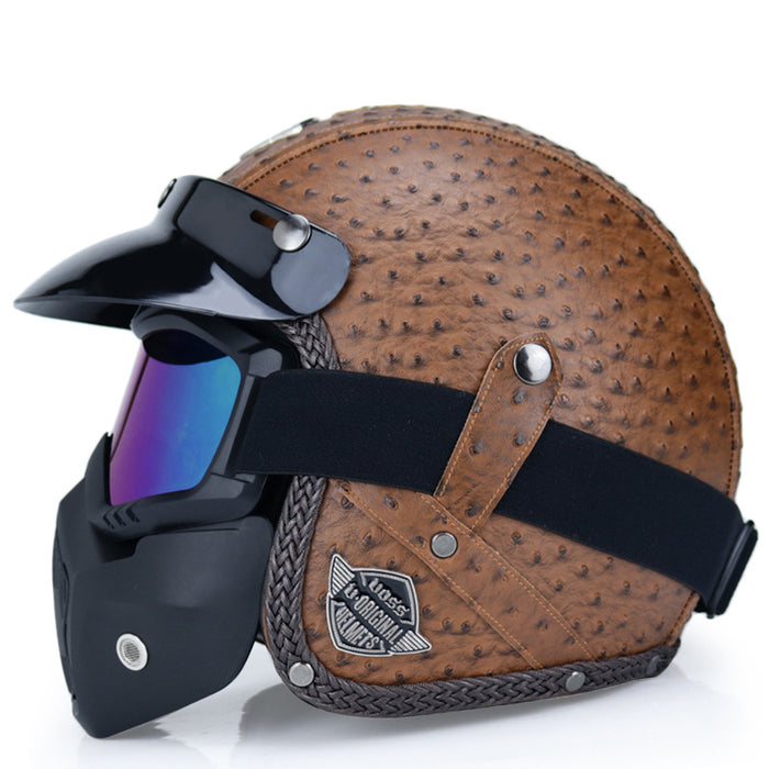 Casco De Moto Retro Motocicleta Masculina