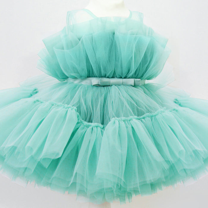 Vestido para niños Vestido de princesa para niña de gasa esponjosa
