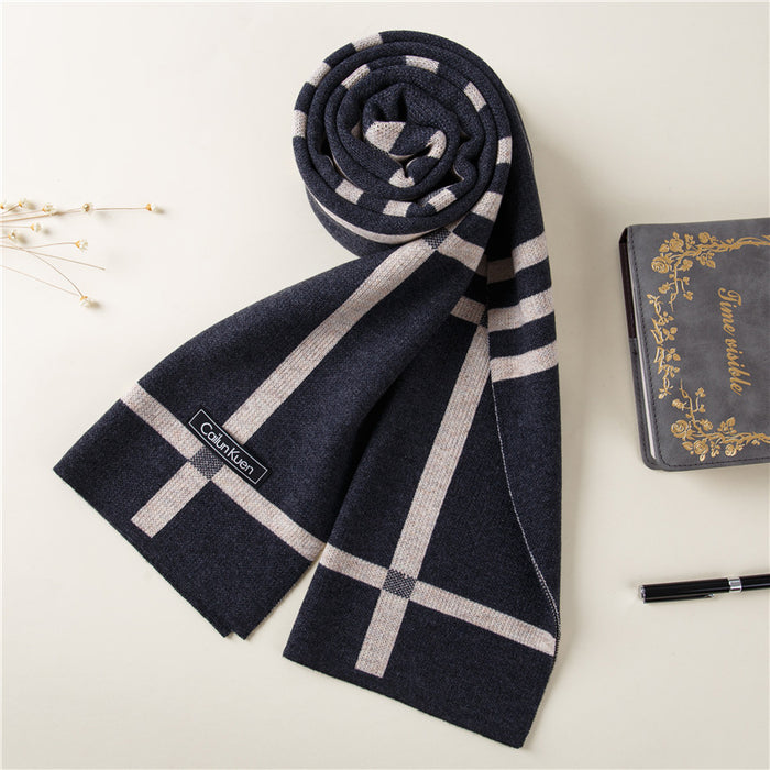 Trendy Warm Knitted Lätzchen Winter High-End Freizeit für Herren