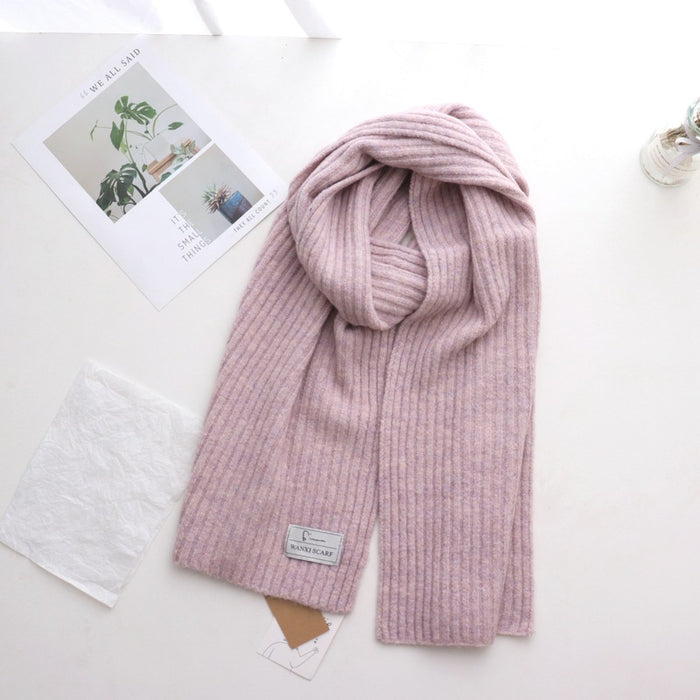 Gestrickte einfarbige gestreifte Schals für Männer und Frauen