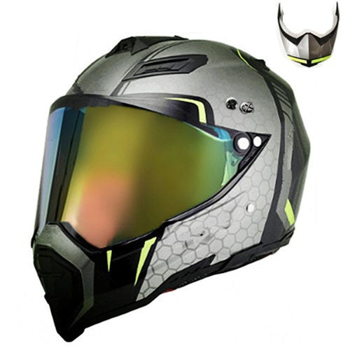 Hermoso casco todoterreno para motocicleta de cobertura completa