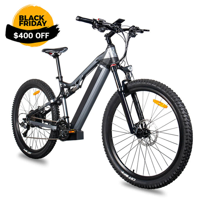 Bicicleta elétrica 500W Ebike 27,5 polegadas Mountain E-Bike 48V City EMTB 27 velocidades cinza - motor Bafang 500W