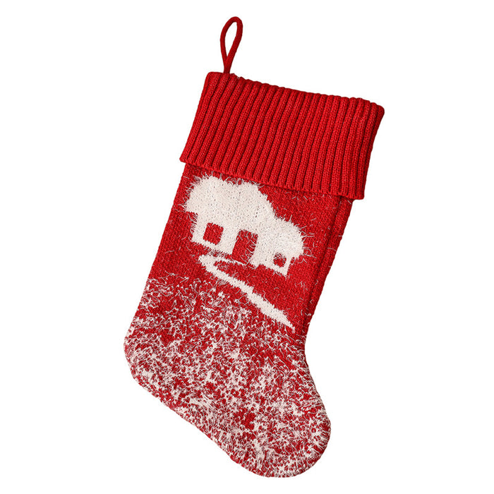 Medias navideñas clásicas, calcetines colgantes para vacaciones de Navidad, bolsa de regalo de dulces para decoraciones para fiestas familiares
