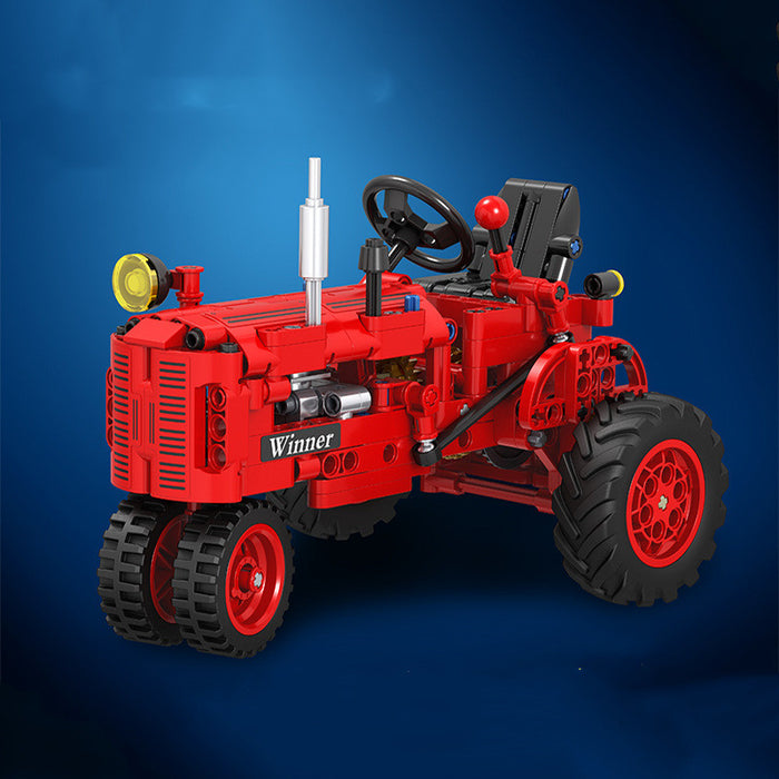 Modelo de tractor de montaje de rompecabezas.