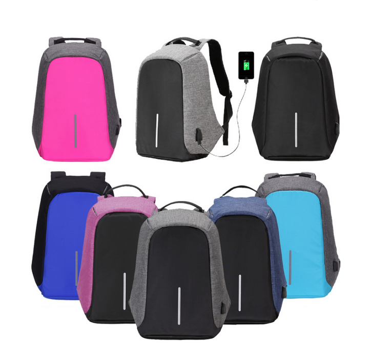 Mochila multifuncional resistente al agua con carga USB para ordenador portátil
