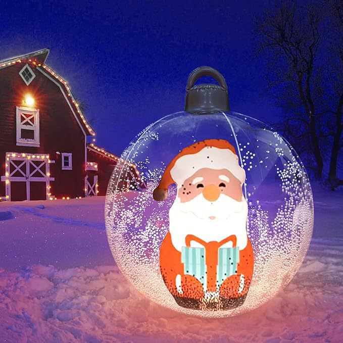 Manualidades inflables para colgar bolas de Navidad