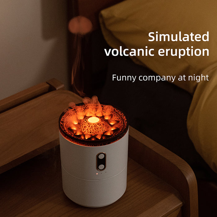 Vulkanischer Flammen-Aroma-Diffusor für ätherische Öle, USB, tragbar, Quallen-Luftbefeuchter