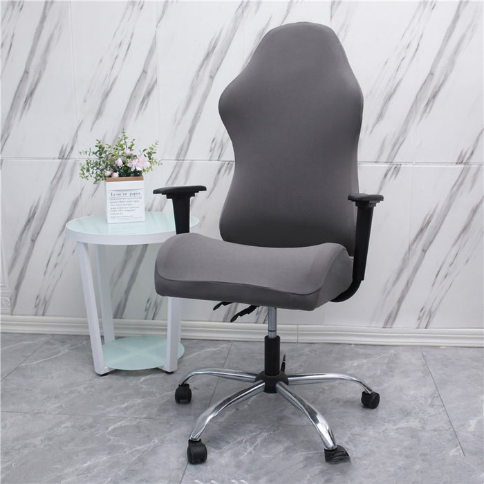 Asiento de silla giratoria con reposabrazos y funda para silla de juegos de tela elástica