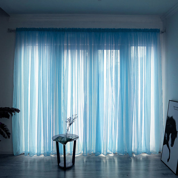 Rideau de gaze de couleur unie pour balcon simple et moderne