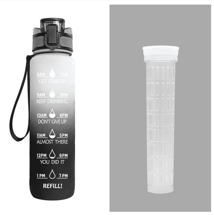 1-Liter-Tritan-Wasserflasche mit Time-Marker-Bounce-Abdeckung