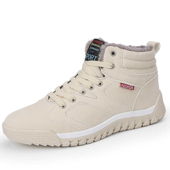 Zapatos de algodón de caña alta, ligeros, cálidos, informales, de gran tamaño para hombre