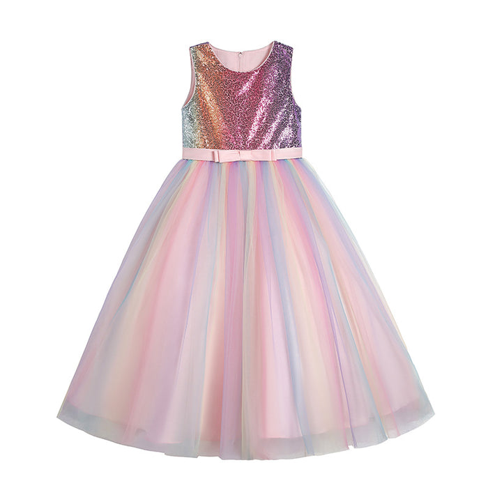 Vestido Vestido largo de niña Vestido de falda Disfraz de actuación