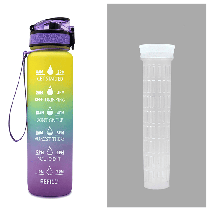 1-Liter-Tritan-Wasserflasche mit Time-Marker-Bounce-Abdeckung