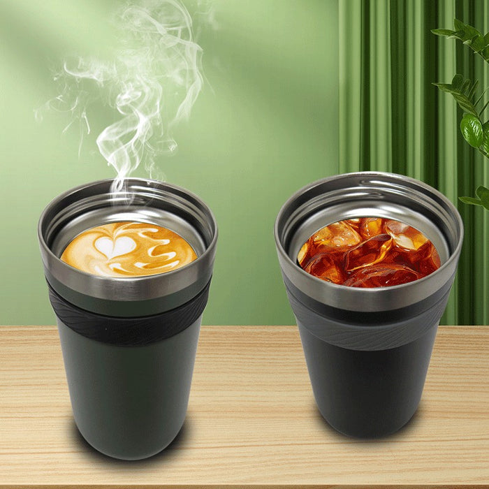 Taza de vacío de acero inoxidable 304 con diseño de boca doble para beber