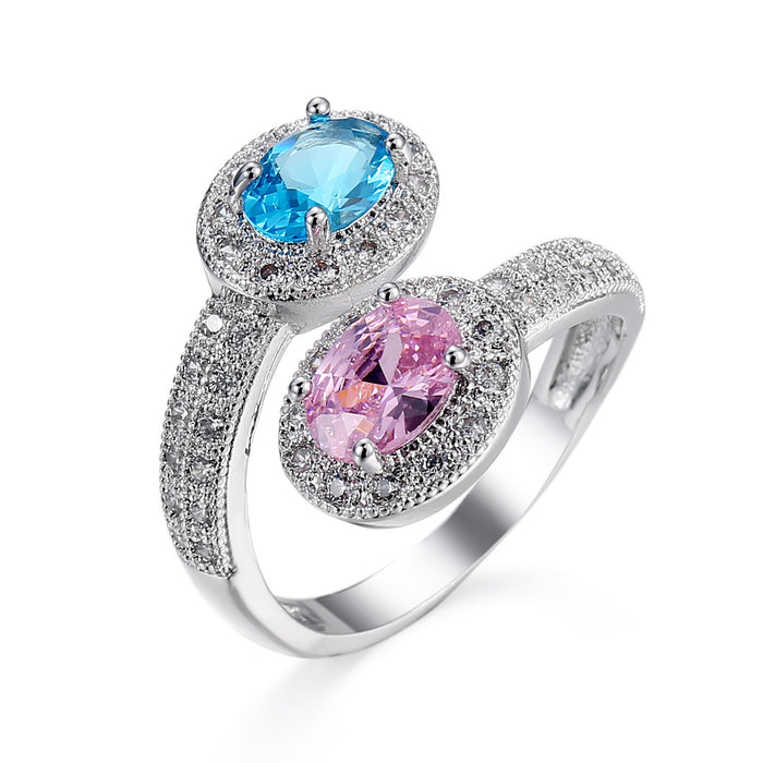 Jewelry Halo Zircon Ring For Women
